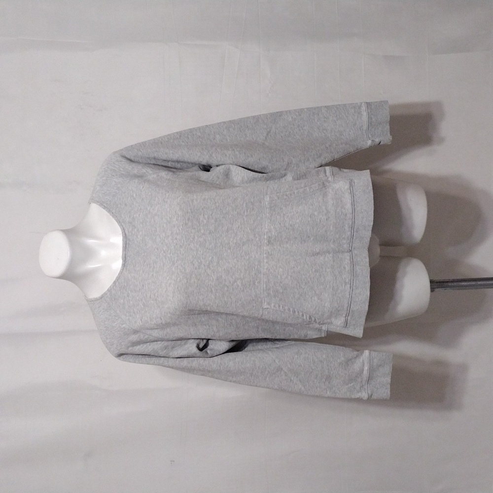 Champion Gray Ribbed Pullover Sweatshirt XL Long Sleeves Casual Cozy